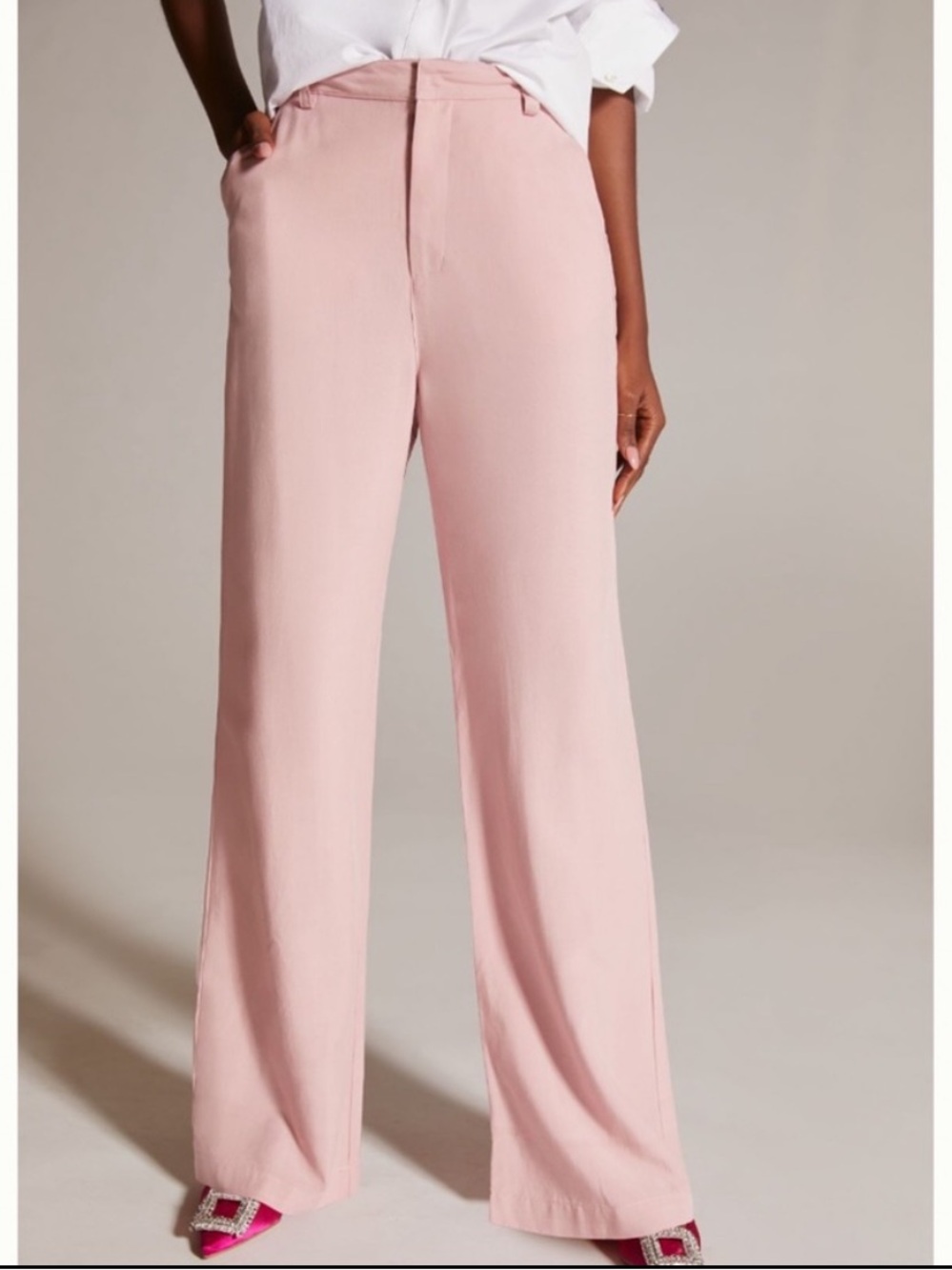 NWT Anthropologie En Saison Valeria Lightweight Pants in Pink, XS